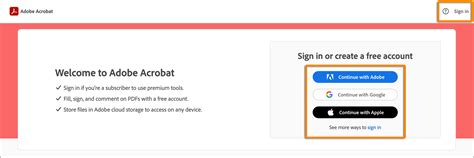 Acrobat online sign in 